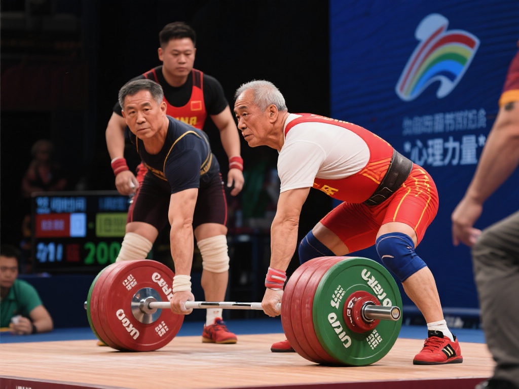 B组出场举重老将再现传奇力量